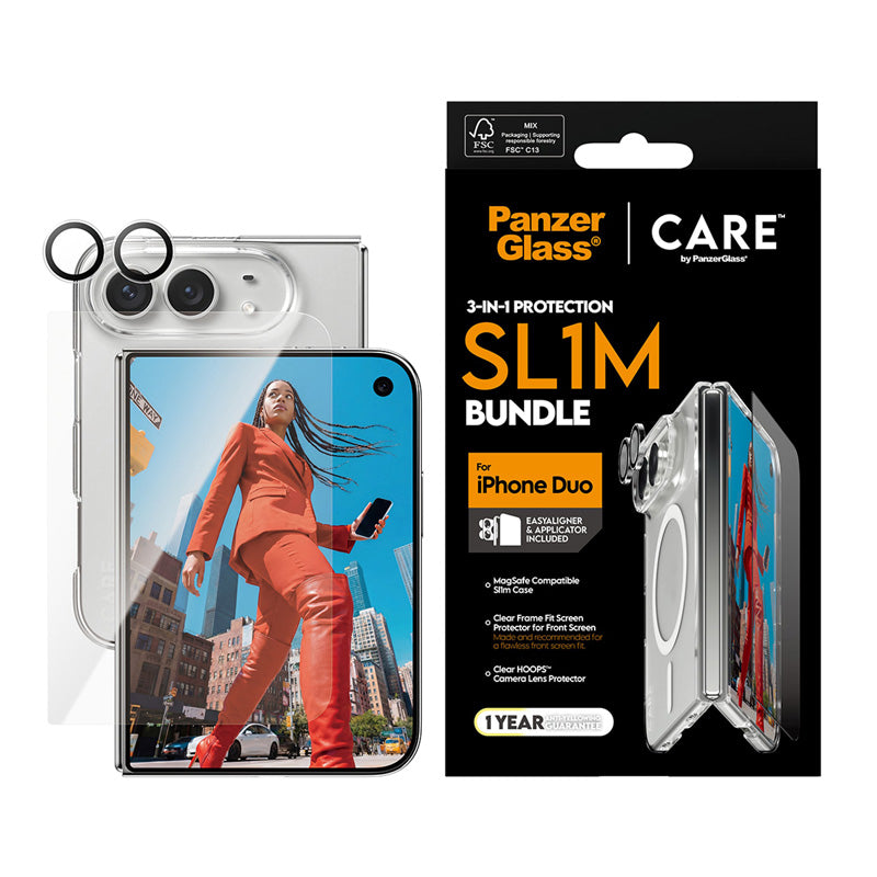 CARE™ by PanzerGlass® Pack 3-en-1 Flagship iPhone Duo