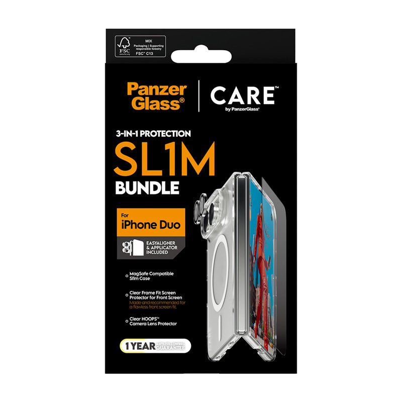 CARE™ by PanzerGlass® Pack 3-en-1 Flagship iPhone Duo