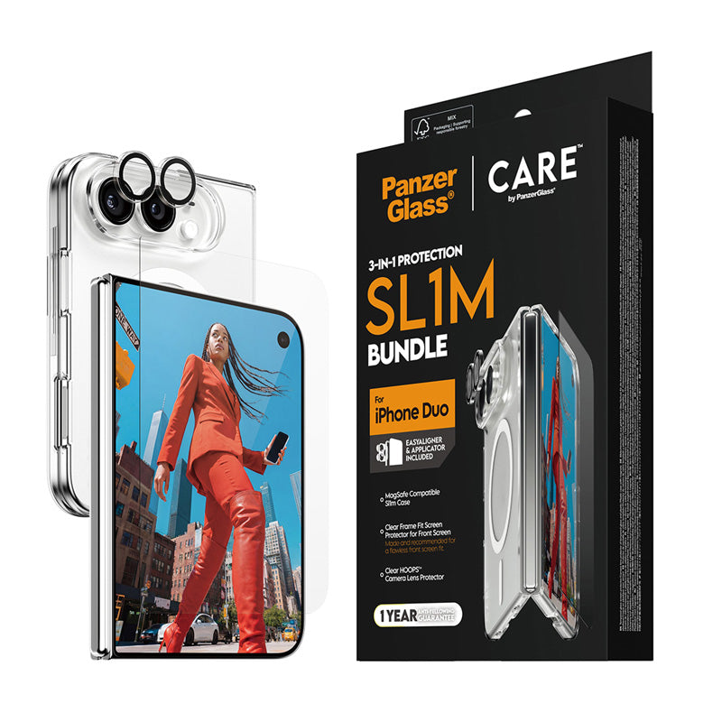CARE™ by PanzerGlass® Pack 3-en-1 Flagship iPhone Duo