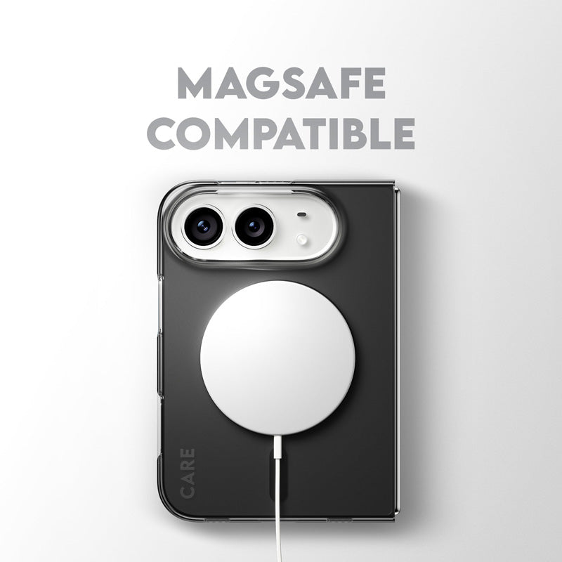 CARE by PanzerGlass® Coque SL1M MagSafe iPhone Duo Transparente