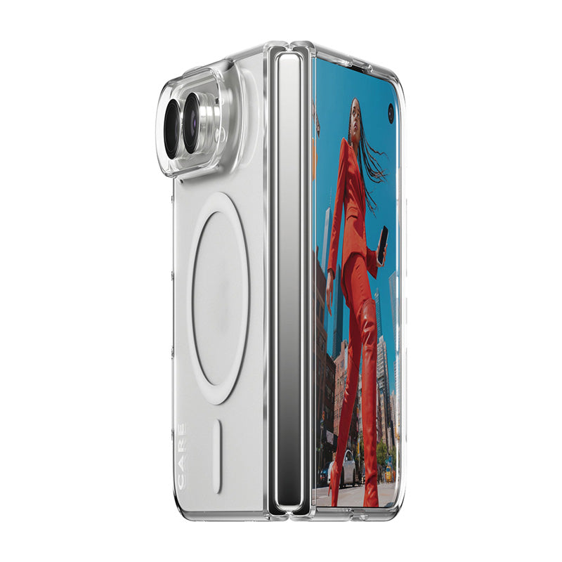 CARE by PanzerGlass® Coque SL1M MagSafe iPhone Duo Transparente