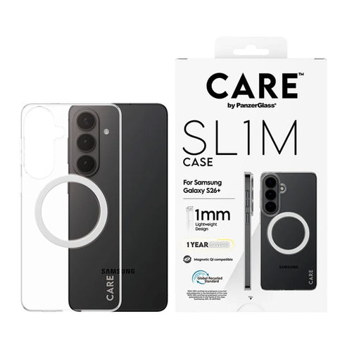 CARE™ by PanzerGlass® SL1M Coque Transparent w. Qi Samsung S26 Plus