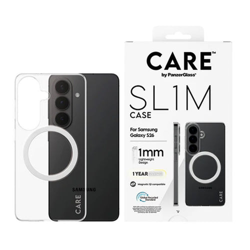 CARE™ by PanzerGlass® SL1M Coque Transparent w. Qi Samsung S26
