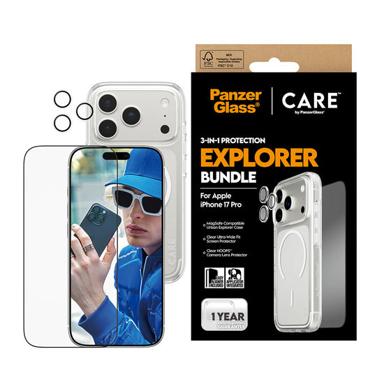 CARE by x PanzerGlass® 3-in-1 Flagship Combat Bundle iPhone 17 Pro