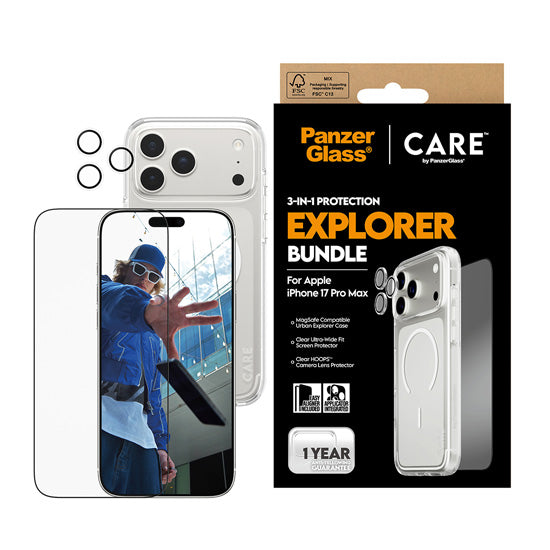 CARE by x PanzerGlass® 3-in-1 Flagship Combat Bundle iPhone 17 Pro Max