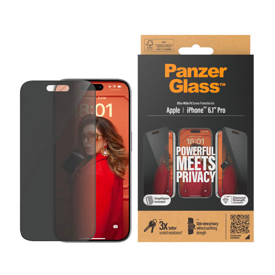 Protection d'écran Ultra-Wide Fit Privacy iPhone 15 Pro