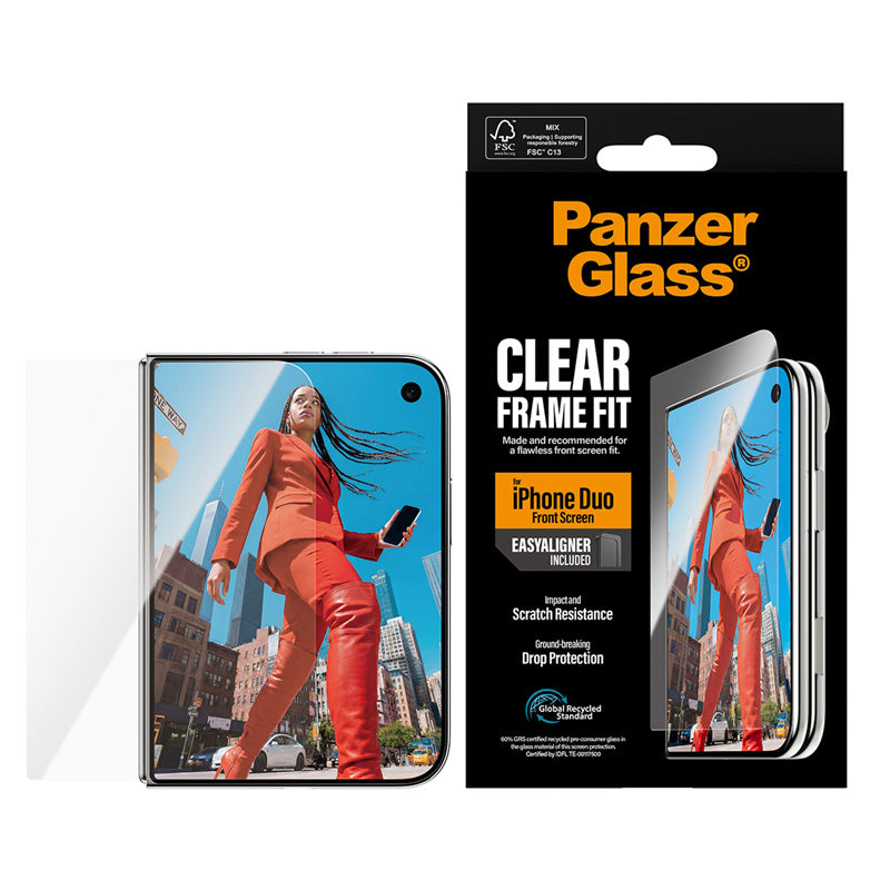 PanzerGlass® Protection d'écran FRAME FIT EasyAligner iPhone Duo