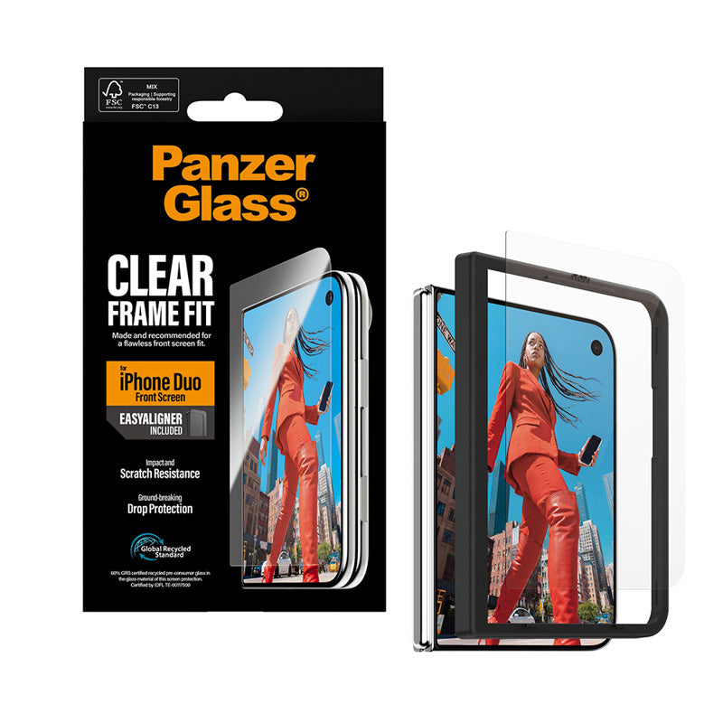 PanzerGlass® Protection d'écran FRAME FIT EasyAligner iPhone Duo