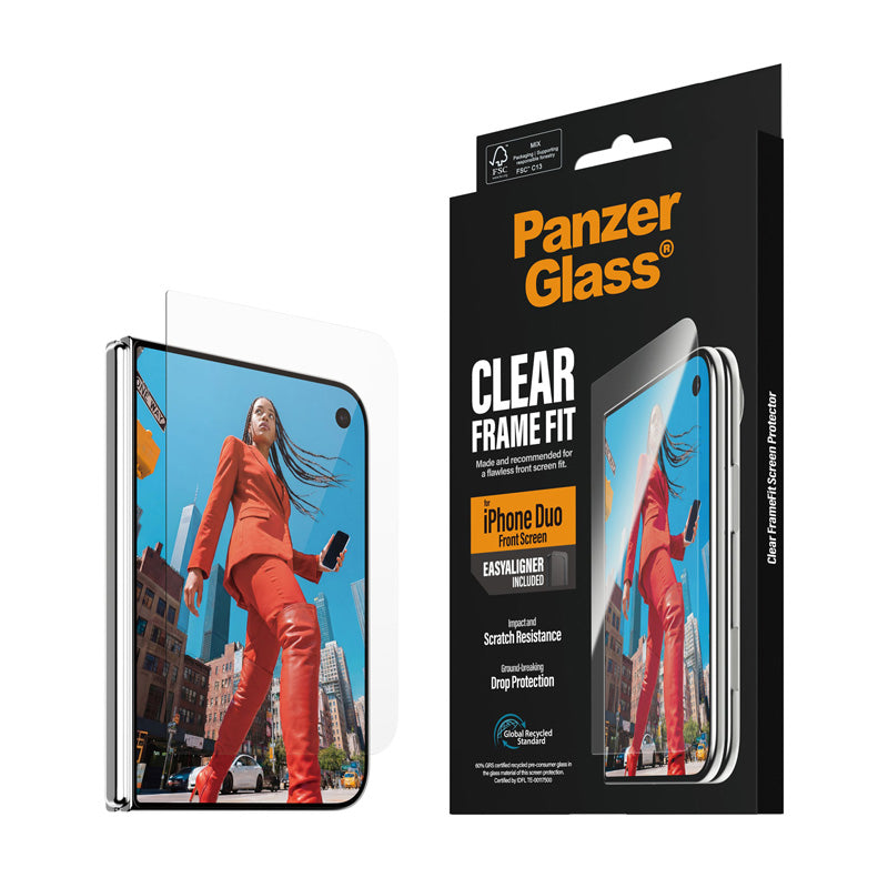 PanzerGlass® Protection d'écran FRAME FIT EasyAligner iPhone Duo