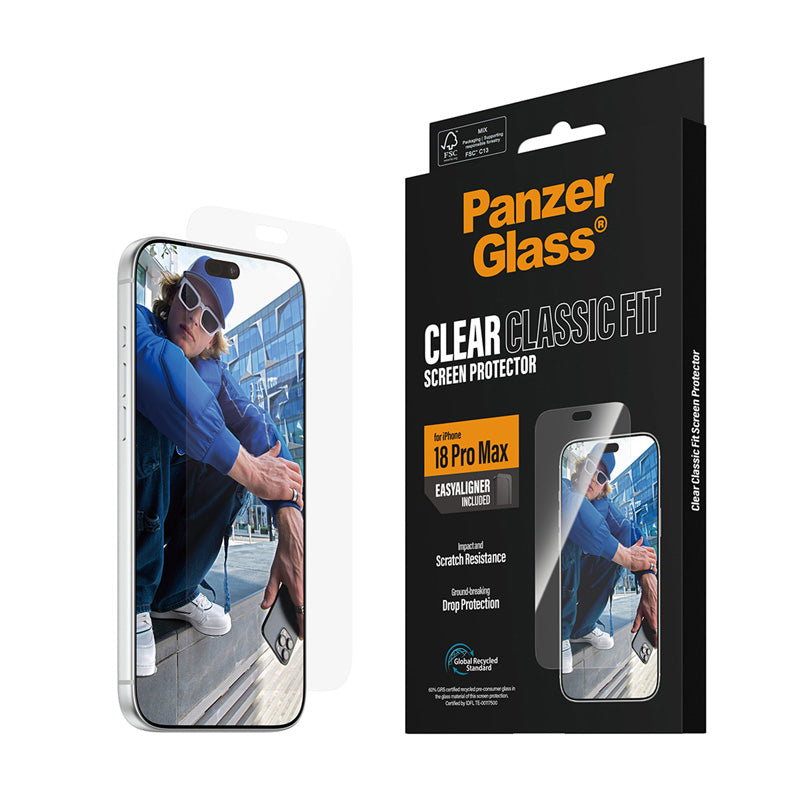 PanzerGlass® Protection d'écran Classic fit w. EasyAligner iPhone 18 Pro Max