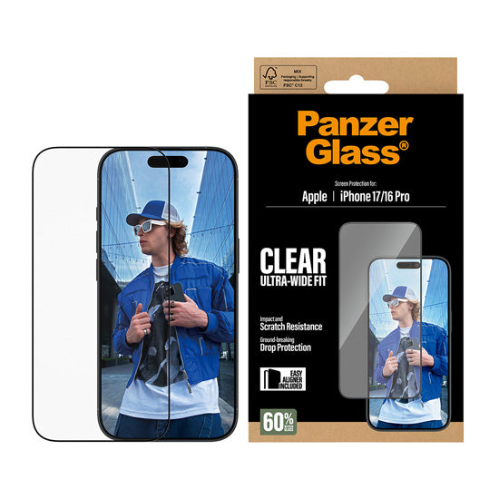 PanzerGlass® Protection d'écran Ultra- Wide Fit w. EasyAligner iPhone 17