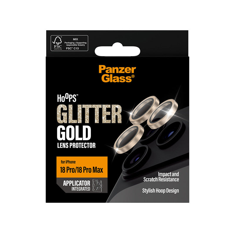 PanzerGlass® Hoops® Camera Lens Protector  iPhone 18 Pro / Pro Max Glitter Gold