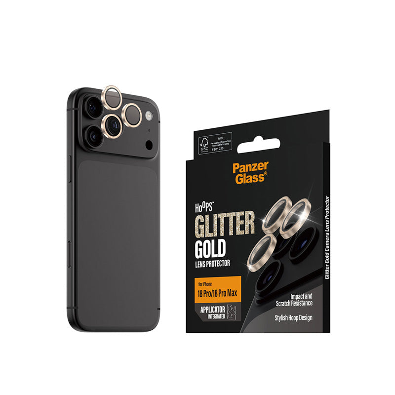 PanzerGlass® Hoops® Camera Lens Protector  iPhone 18 Pro / Pro Max Glitter Gold