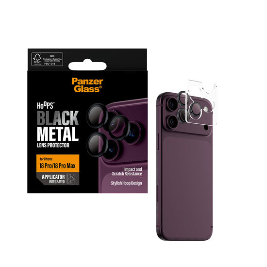 PanzerGlass® Hoops® Camera Lens Protector  iPhone 18 Pro / Pro Max Noir