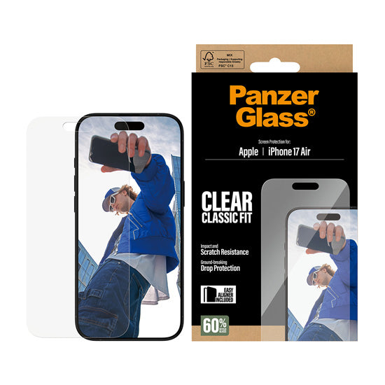 PanzerGlass® Protection d'écran Classic Fit w. EasyAligner iPhone Air