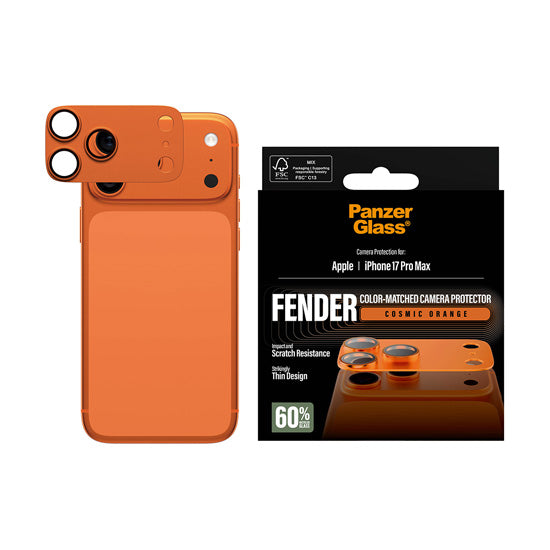 PanzerGlass® FENDER Camera Protector iPhone 17 Pro Max Orange