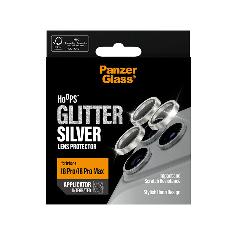 PanzerGlass® Hoops® Camera Lens Protector  iPhone 18 Pro / Pro Max Glitter Silver