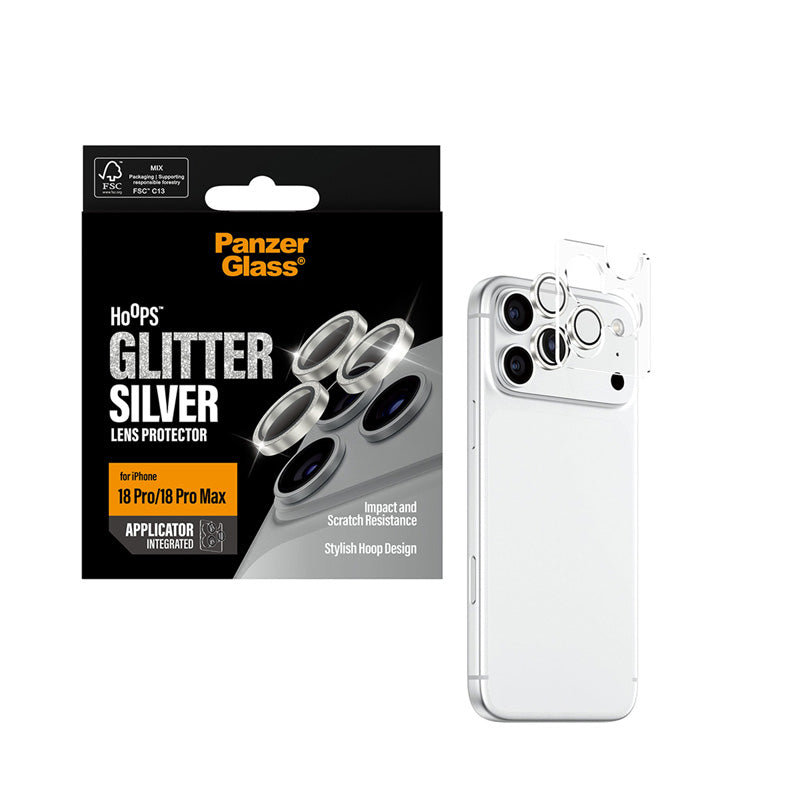 PanzerGlass® Hoops® Camera Lens Protector  iPhone 18 Pro / Pro Max Glitter Silver