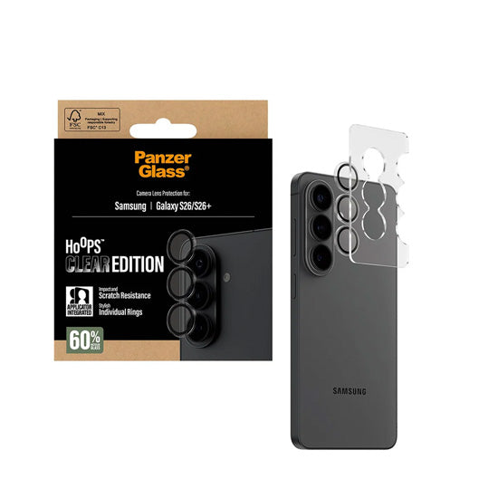 PanzerGlass® Hoops® Camera Lens Protector Transparent Samsung S26 | S26+
