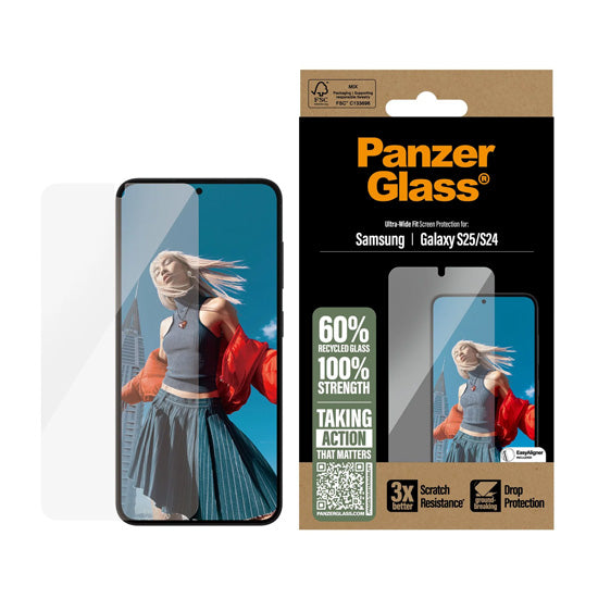 PanzerGlass® Protection d'écran Ultra-Wide Fit Samsung Galaxy S25/S24
