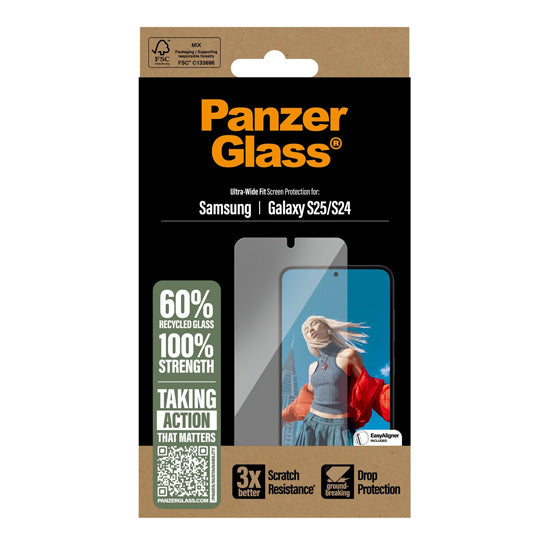 PanzerGlass® Protection d'écran Ultra-Wide Fit Samsung Galaxy S25/S24