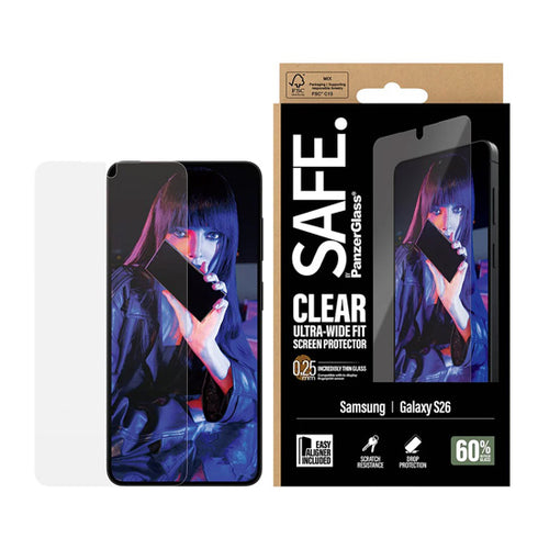 SAFE. by PanzerGlass® Protection d'écran Ultra- Wide Fit w. EasyAligner Samsung S26