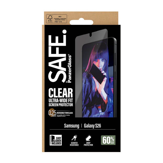 SAFE. by PanzerGlass® Protection d'écran Ultra- Wide Fit w. EasyAligner Samsung S26