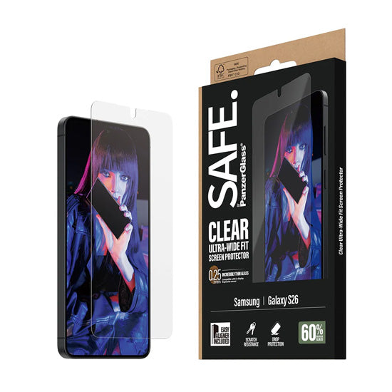 SAFE. by PanzerGlass® Protection d'écran Ultra- Wide Fit w. EasyAligner Samsung S26