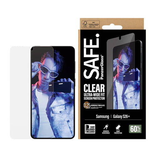 SAFE. by PanzerGlass® Protection d'écran Ultra- Wide Fit w. EasyAligner Samsung S26 Plus