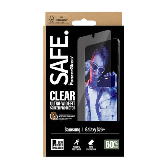 SAFE. by PanzerGlass® Protection d'écran Ultra- Wide Fit w. EasyAligner Samsung S26 Plus