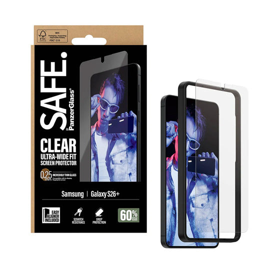 SAFE. by PanzerGlass® Protection d'écran Ultra- Wide Fit w. EasyAligner Samsung S26 Plus