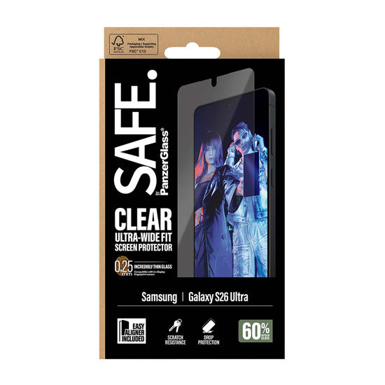SAFE. by PanzerGlass® Protection d'écran Ultra- Wide Fit w. EasyAligner Samsung S26 Ultra