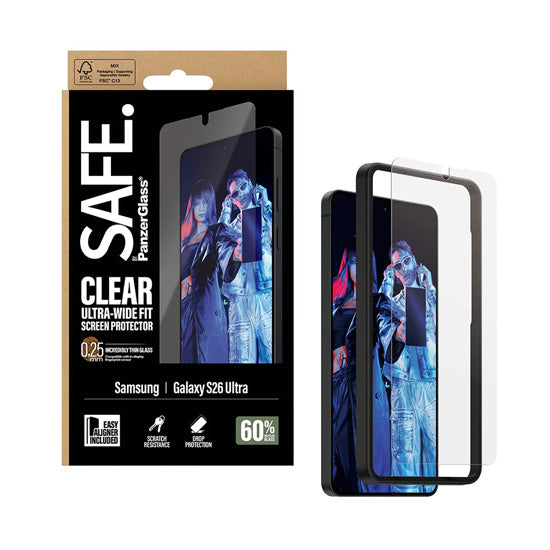 SAFE. by PanzerGlass® Protection d'écran Ultra- Wide Fit w. EasyAligner Samsung S26 Ultra