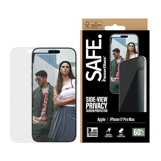 SAFE. by PanzerGlass® Privacy Protection d'écran Ultra- Wide Fit w. EasyAligner iPhone 17 Pro Max