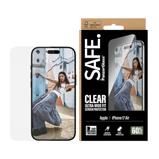SAFE. by PanzerGlass® Protection d'écran Ultra- Wide Fit w. EasyAligner iPhone Air