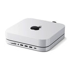 Stand & Hub Mac Mini/studio avec emplacement NVMe M.2 SATA Silver