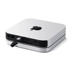Stand & Hub Mac Mini/studio avec emplacement NVMe M.2 SATA Silver