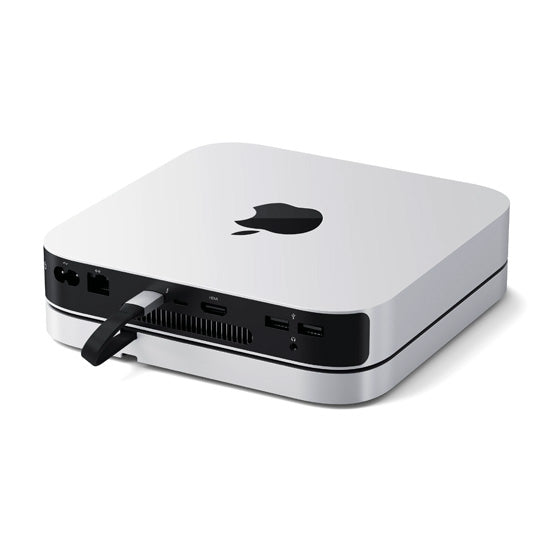 Stand & Hub Mac Mini/studio avec emplacement NVMe M.2 SATA Silver
