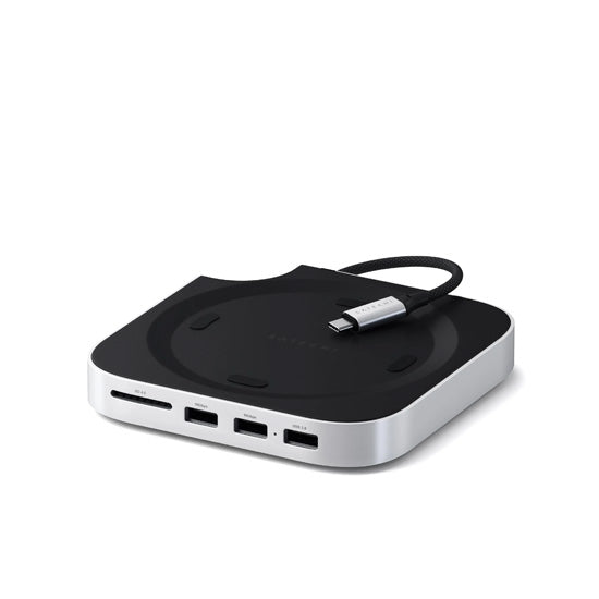 Support & Hub pour Mac Mini M4 avec boîtier SSD Silver