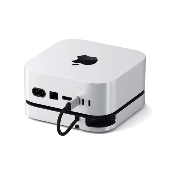 Support & Hub pour Mac Mini M4 avec boîtier SSD Silver
