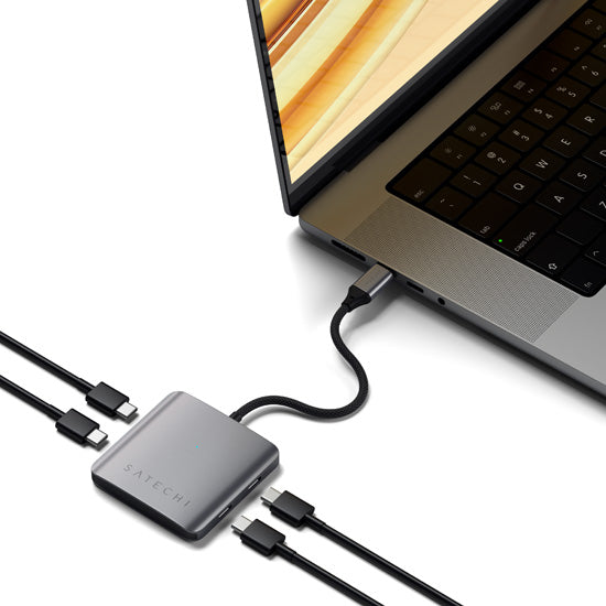 Hub 4-Port USB-C avec PD Space Gray