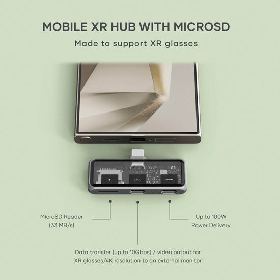 Hub XR Mobile avec lecteur microSD Space Gray