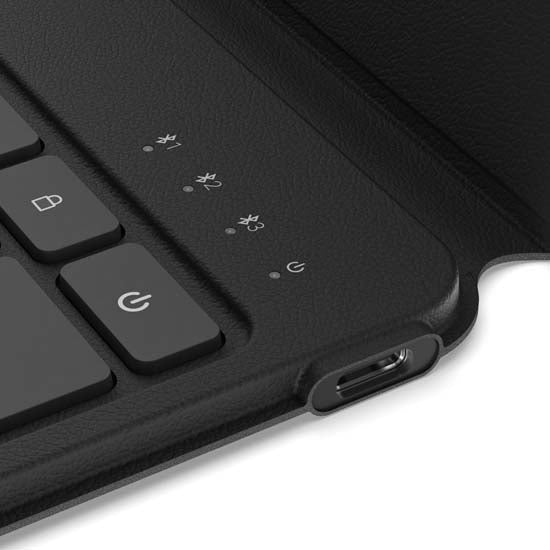 Folio Clavier QWERTY Bluetooth ONTHEGO™ Noir