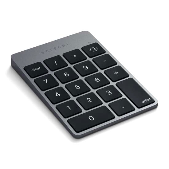 Pavé numérique Bluetooth rechargeable en aluminium Slim Space Grey