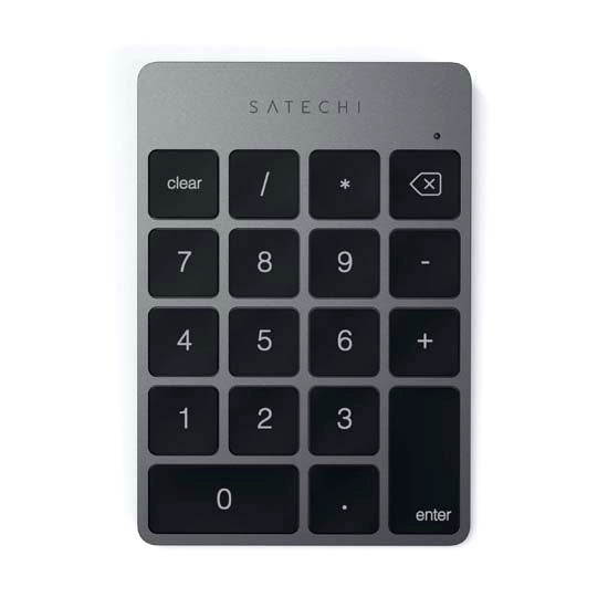 Pavé numérique Bluetooth rechargeable en aluminium Slim Space Grey