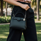 Porte-clés FindAll™ en cuir vegan Noir