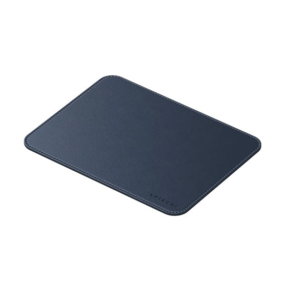 Tapis de souris Premium en cuir végan Bleu