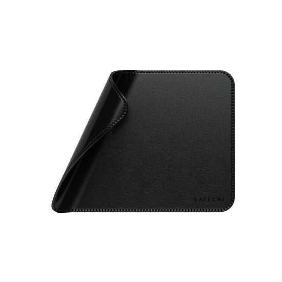 Tapis de souris Premium en cuir végan Noir
