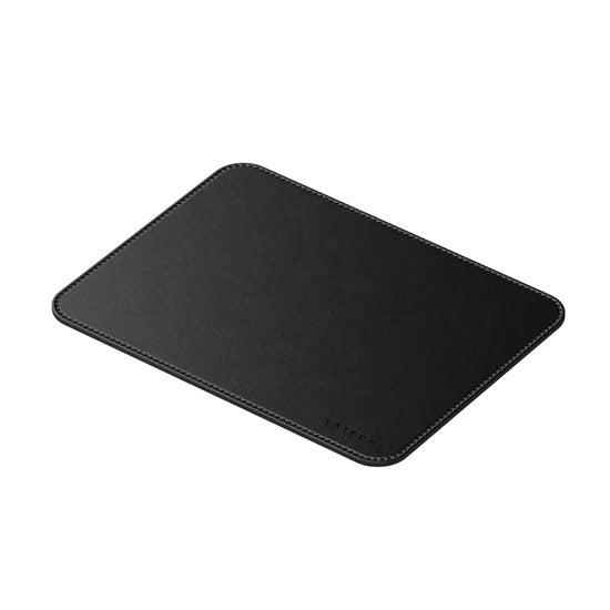 Tapis de souris Premium en cuir végan Noir