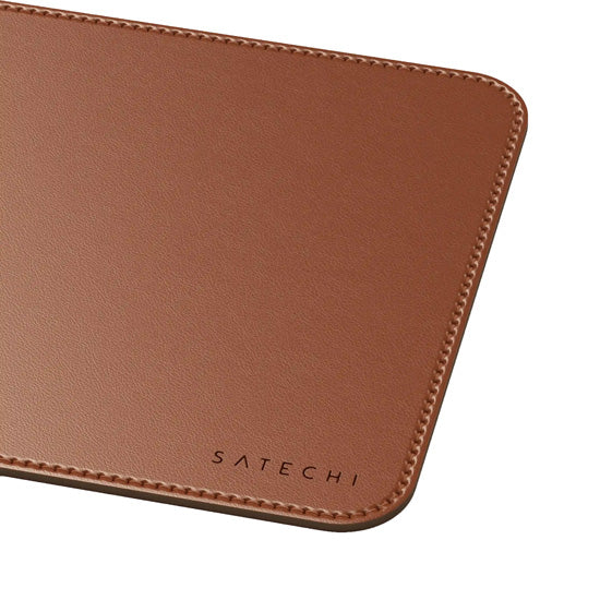 Tapis de souris Premium en cuir végan Marron